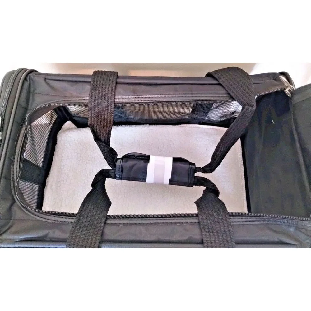 Sherpa Original Deluxe Travel Pet Carrier, Dog Cat Airline Approved Black Medium
